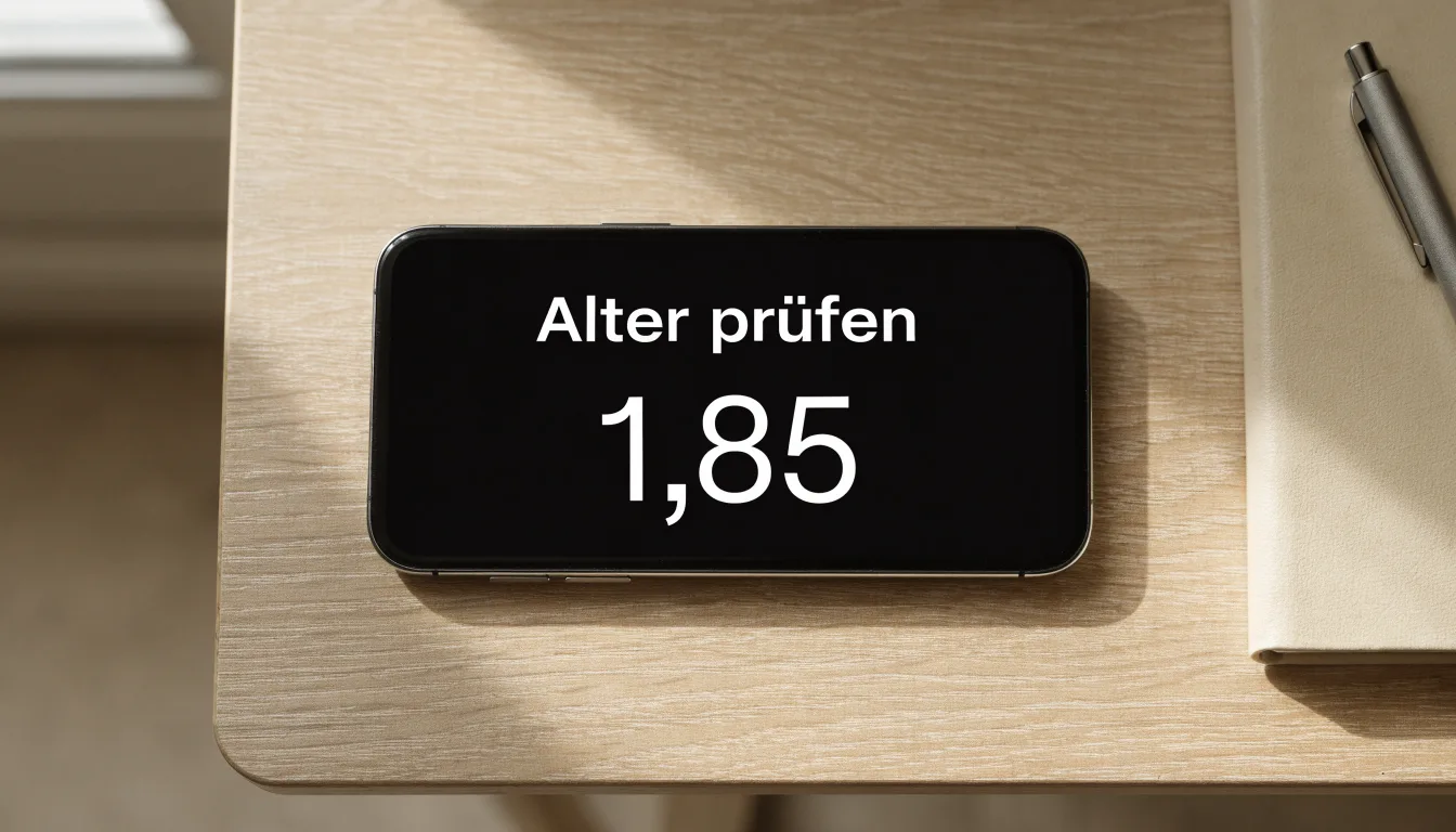 Eine Messingwaage steht auf einem hellen Fensterbrett, daneben ein Glas Wasser, im Hintergrund ruhiges Morgenlicht.